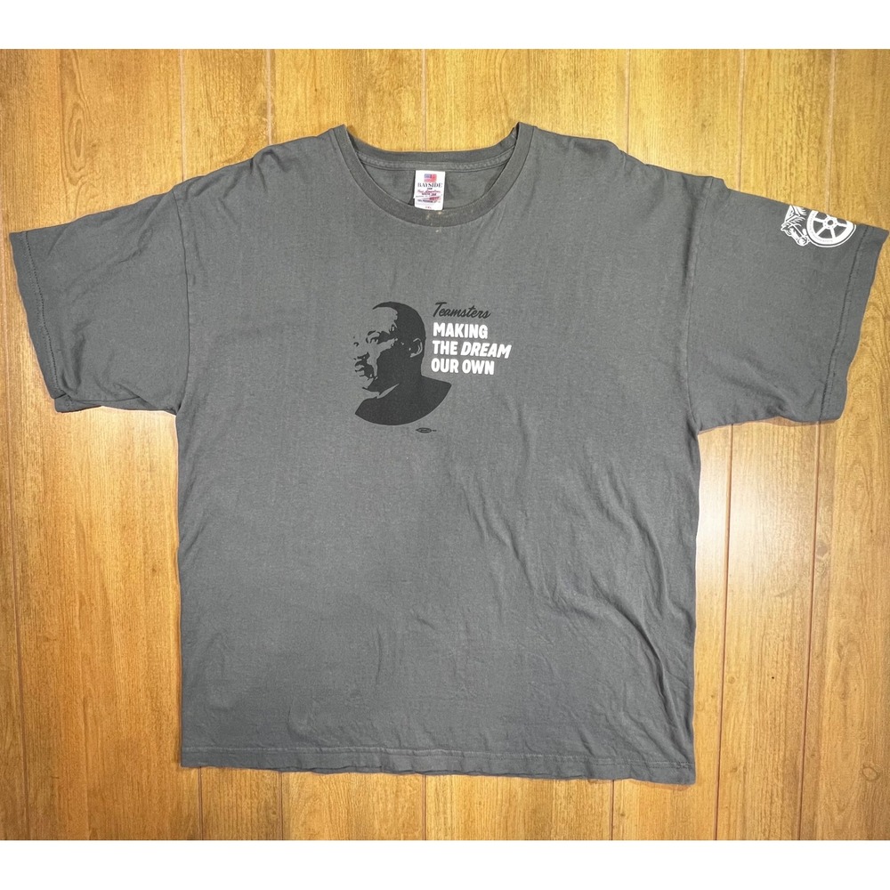 Teamsters Making The Dream Our Own Graphic T Shirt Gray 2XL Bayside Made USA‎